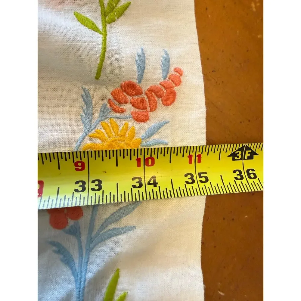 Calypso St. Barth Linen Floral Embroidered Tunic Mini Dress White Size Small NWT - Picture 9 of 10